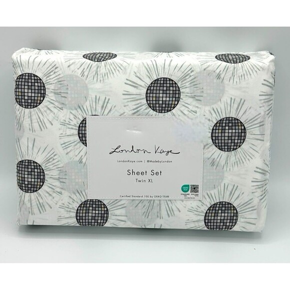 London Kaye Disco Ball Sheets Set TWIN XL - Picture 2 of 2